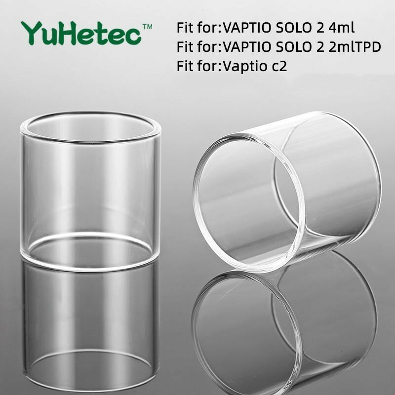 2 قطعة استبدال خزان الزجاج ل VAPTIO سولو 2 24.5 مللي متر عدة الزجاج 4 مللي/2 مللي TPD / Vaptio c2