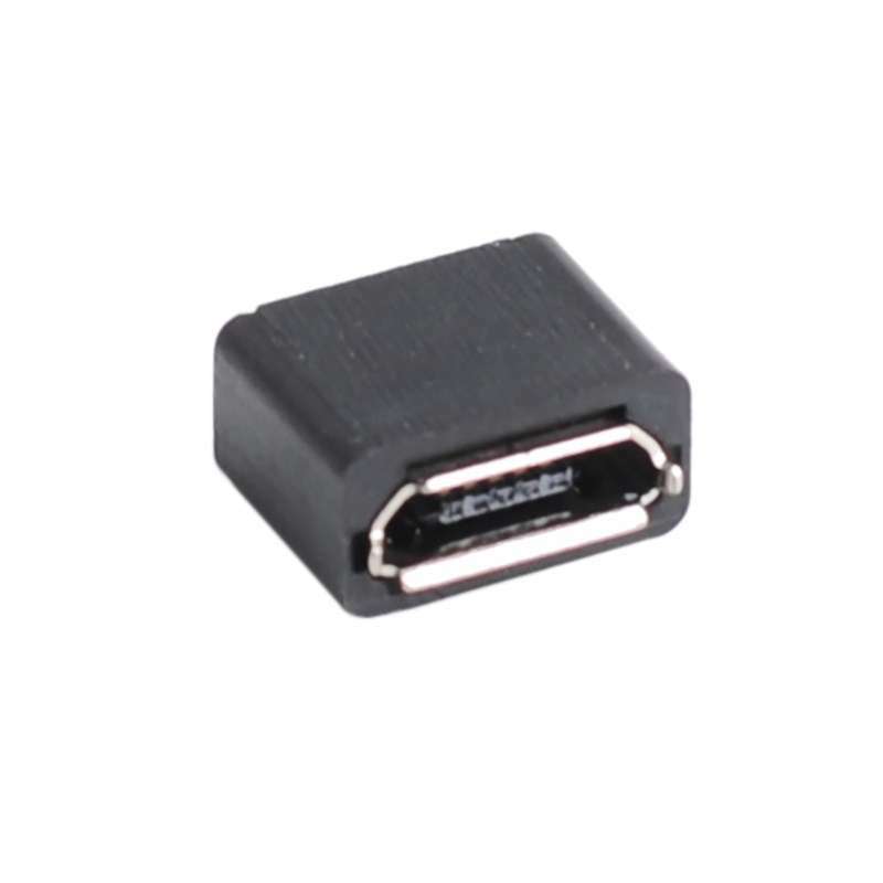 100 قطعة المصغّر USB موصل سلك لحام أنثى مع غطاء أسود 5P