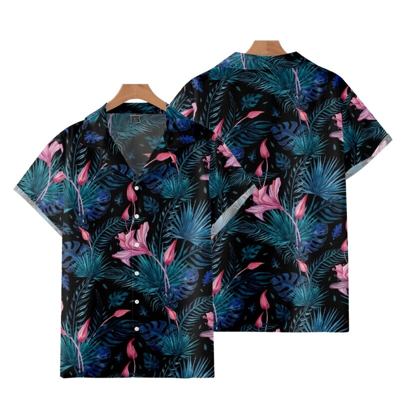 الصيف مخصص صورة الوجه قميص-صورة مخصصة قصيرة الأكمام زر أسفل قميص هاواي صيفي-أفضل الهدايا للرجال-قمصان حفلات الشاطئ