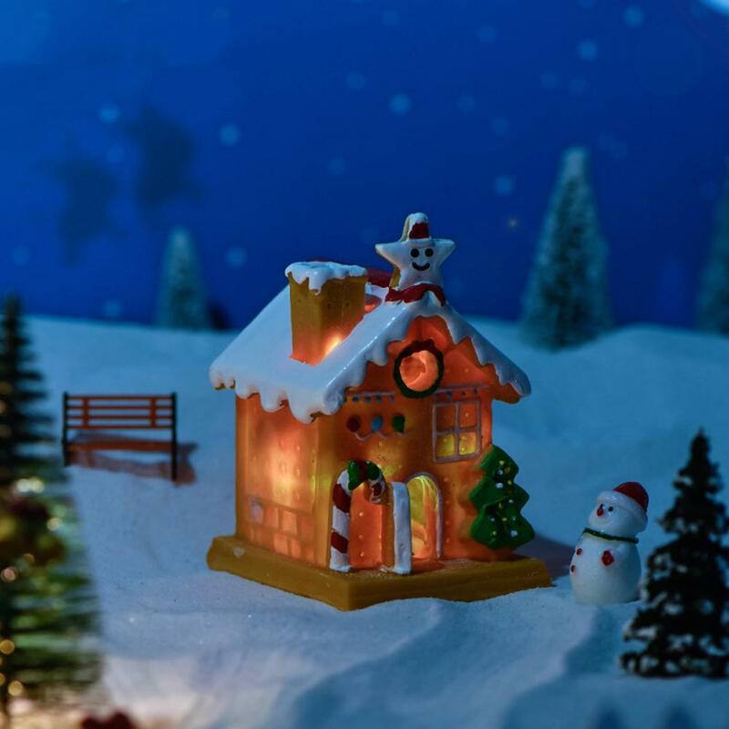 جديد لتقوم بها بنفسك عيد الميلاد منزل الحلي محاكاة الحرف اليدوية مصغرة مع أضواء لعيد الميلاد ديكور حفلة عيد الميلاد