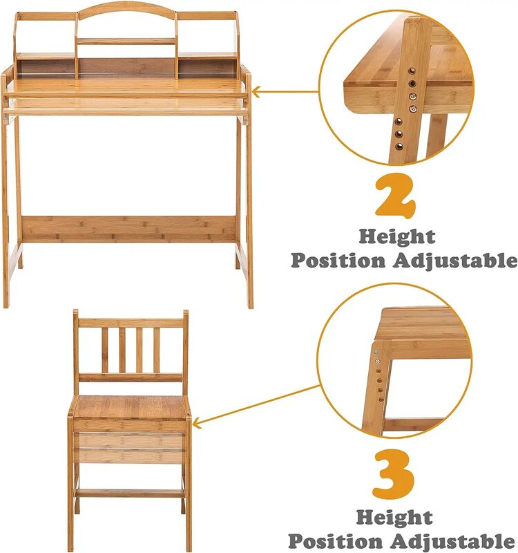 مجموعة مكتب وكرسي بارتفاع قابل للتعديل للأطفال ، مجموعة طاولة دراسة وكرسي ، مكتب للأطفال