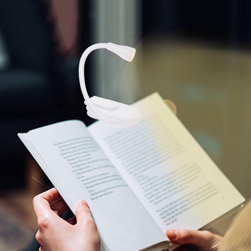 قراءة ضوء السرير كتاب ضوء LED قابلة للشحن صغيرة خفيفة الوزن كليب على كتاب القراءة ضوء الليل للسرير للأطفال