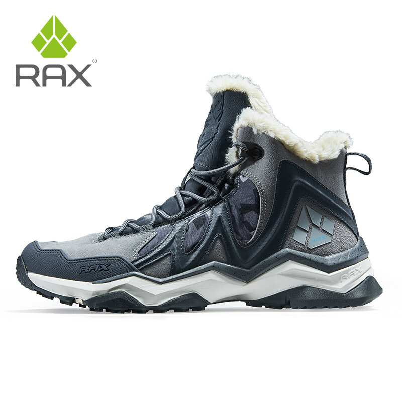 RAX مقاوم للماء حذاء للسير مسافات طويلة الرجال الشتاء في الهواء الطلق أحذية رياضية للرجال أحذية الثلوج أفخم الجبل سنوبوت السياحة في الهواء الطلق الركض الأحذية