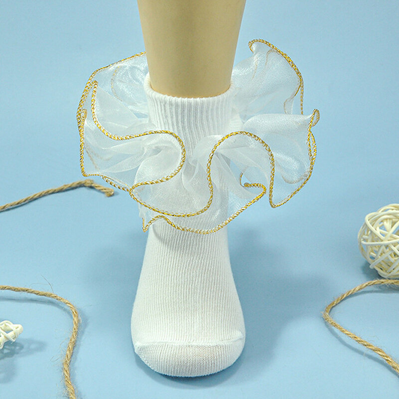 S-XL 11 ألوان الدانتيل كبير Frilly كشكش قصيرة الجوارب الحلو لوليتا مريحة تنفس المرأة الأميرة الرقص الكاحل ديكور Socks