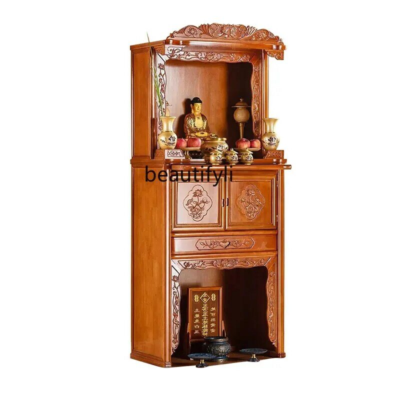 الخشب الصلب مذبح خزانة منزلية مزار Avalokitesvara بوذا مذبح مزار بوذا مزار خزانة
