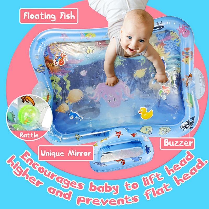 نفخ الطفل المياه تلعب حصيرة مع مرآة ، الطنان حشرجة ، الوليد الرضع ، 0 3 6 9 أشهر ، جديد