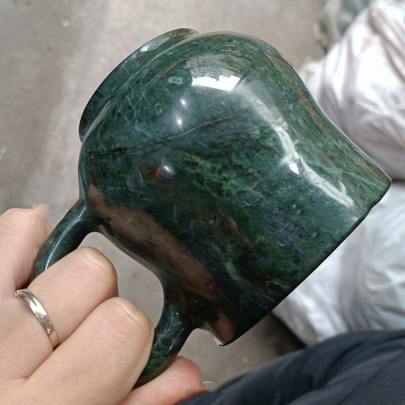 الطبيعية التبتية اليشم الطب الملك حجر ماستر كوب كوب ذو بطن كبير نشط مجوهرات مغناطيسية اليشم الطبيعي اللون عشوائي