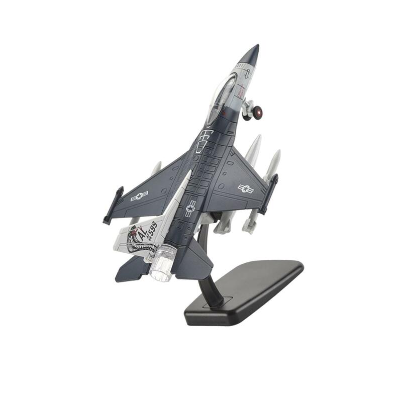 نموذج مقاتل صوفا F16 ، تذكار طائرات دييكاست ، قابل للتجميع للمنزل ، أزرق غامق ، 1: 72
