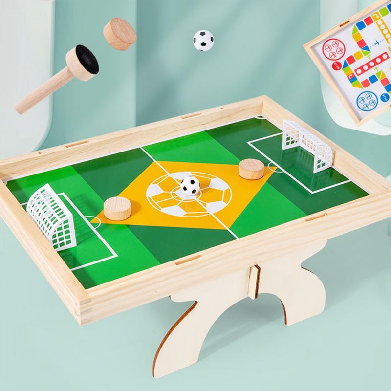 لعبة لوح كرة قدم خشبي على الوجهين ، لعبة تفاعلية لمحبي كرة القدم ، ألعاب تطوير مبكرة لغرفة النوم وغرفة المعيشة