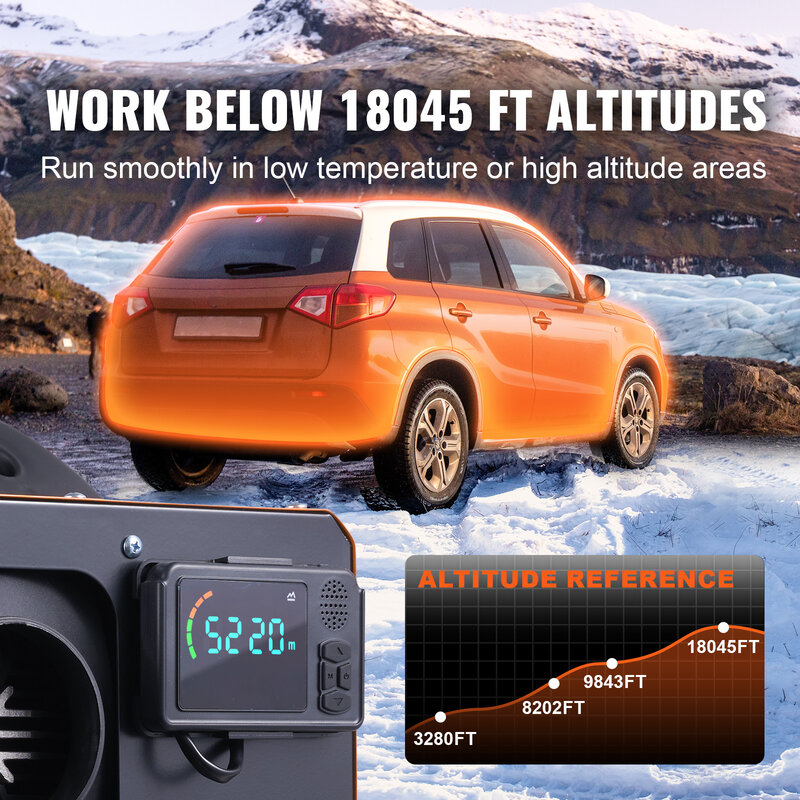 VEVOR-سخان هواء ديزل مع كاتم صوت وجهاز تحكم عن بعد ، الكل في واحد ، سيارة ، شاحنة ، قارب ، RV ، وقوف السيارات ، 5 كيلوواط ، 8KW ، 12 فولت