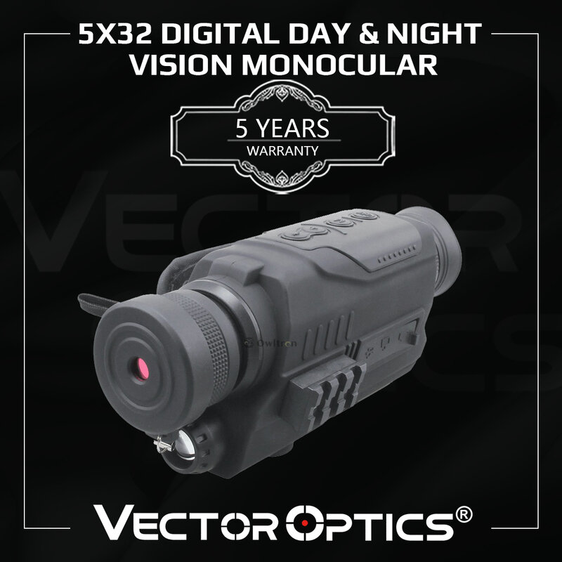 ناقلات البصريات 5x32 يوم الرقمية & ناظور أحادي العين للرؤية الليلية ماكس 200 متر المدى في الظلام مع أداة إصدار الأشعة تحت الحمراء صور وتسجيل الفيديو