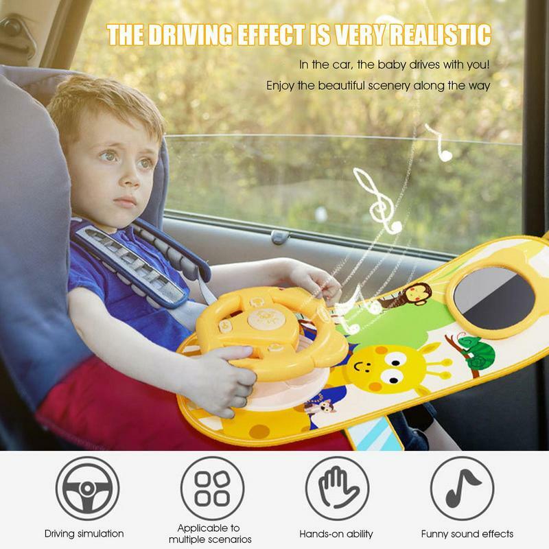 طفل مقعد السيارة لعب طفل تلعب مركز مقعد عجلة سيارة لعبة التظاهر اللعب القيادة محاكاة لعبة عربة لعبة طفل السفر