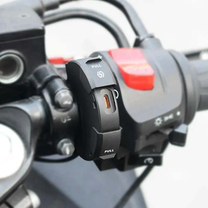 شاحن USB للدراجات النارية QC3.0 ، محول طاقة 48W ، حامل تثبيت المقود المقاوم للماء ، شاحن هاتف الكاميرا