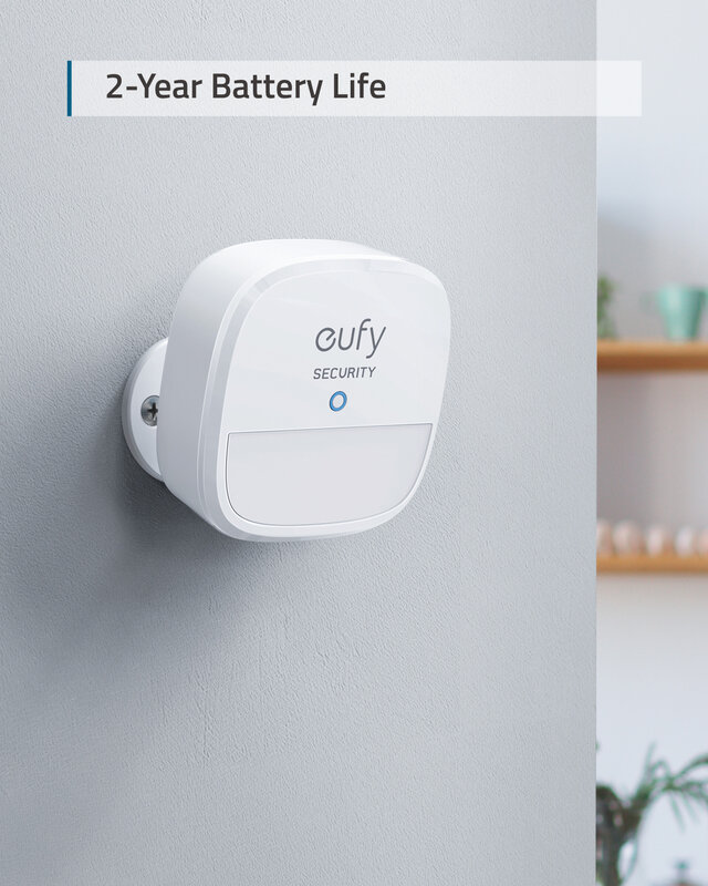 Eufy الأمن محس حركة نظام الأمن إنذار 100 درجة عرض المجال 9 متر المدى 2 سنة بطارية حساسية قابل للتعديل المنزل الذكي