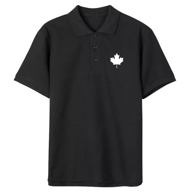 قمصان بولو قطنية للرجال والنساء ، أكمام قصيرة ، موضة غير رسمية ، علم كندا ، الصيف ، جديد ، من من من القطن