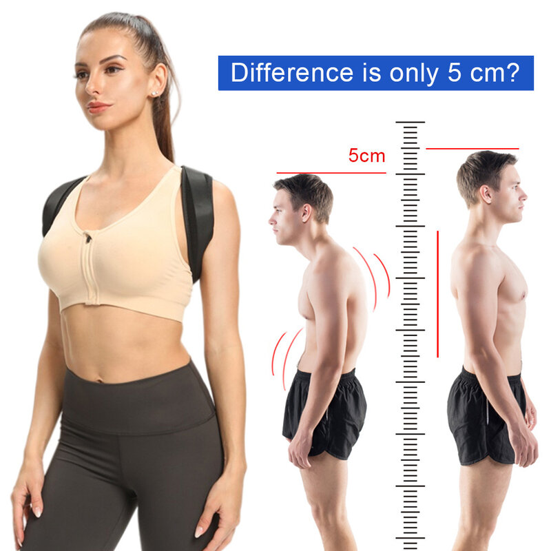 غير مرئية هدفين حزام داعم قابل للتعديل مصحح وضع الجسم الترقوة العمود الفقري عودة الكتف قطني الموقف تصحيح الرجال النساء