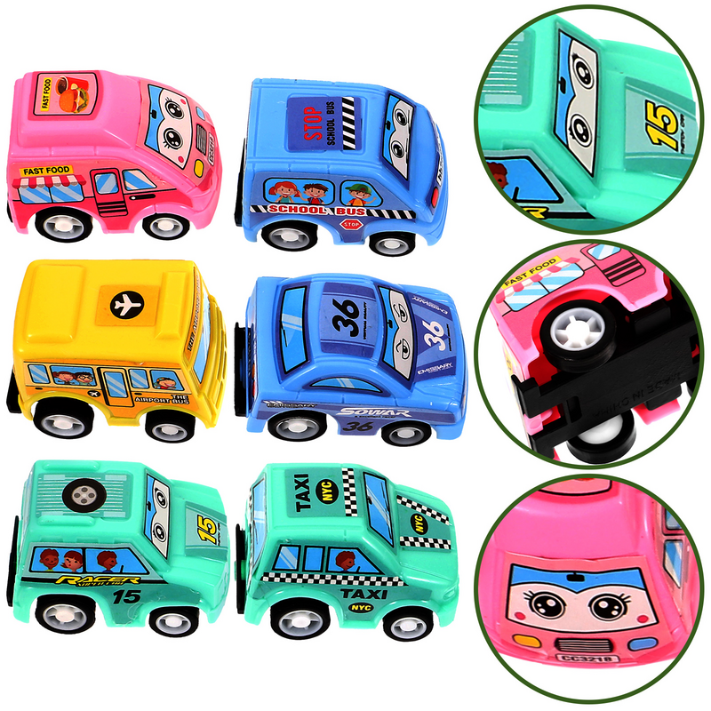 لعبة سيارة صغيرة بالقصور الذاتي للأطفال ، مركبة هندسية ، نموذج قابل للسحب ، ألعاب أطفال ، 6 *
