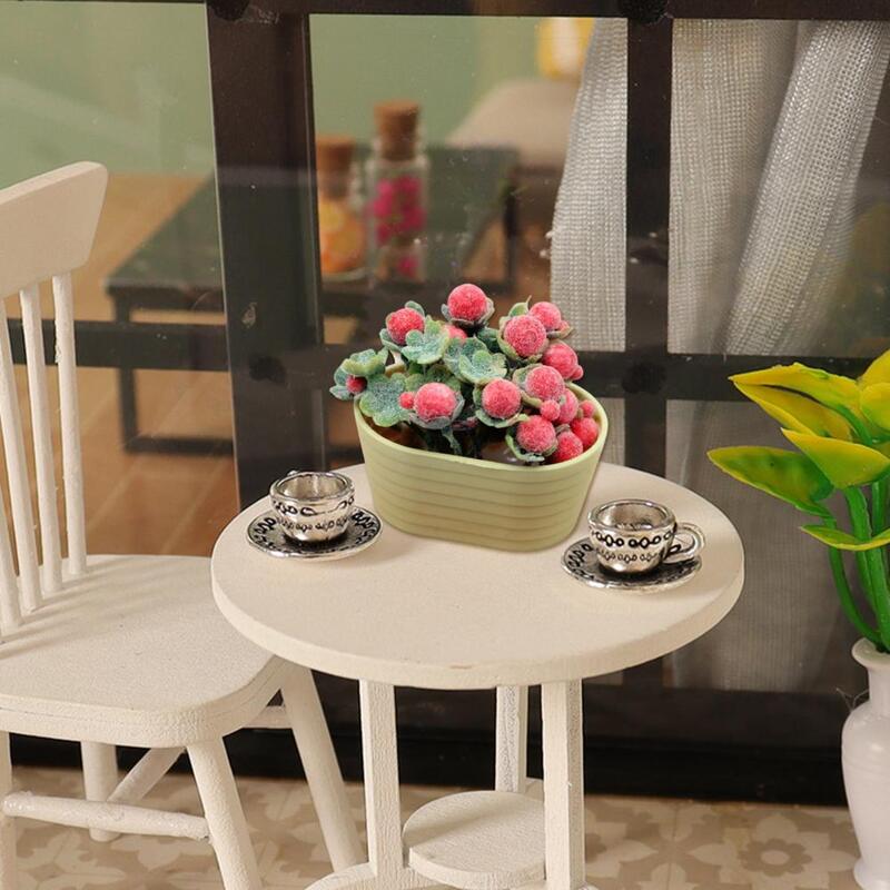 دمية الحلي الأزهار ، واقعية الراتنج بونساي ، مصغرة بوعاء نموذج النبات ، ديكور المنزل