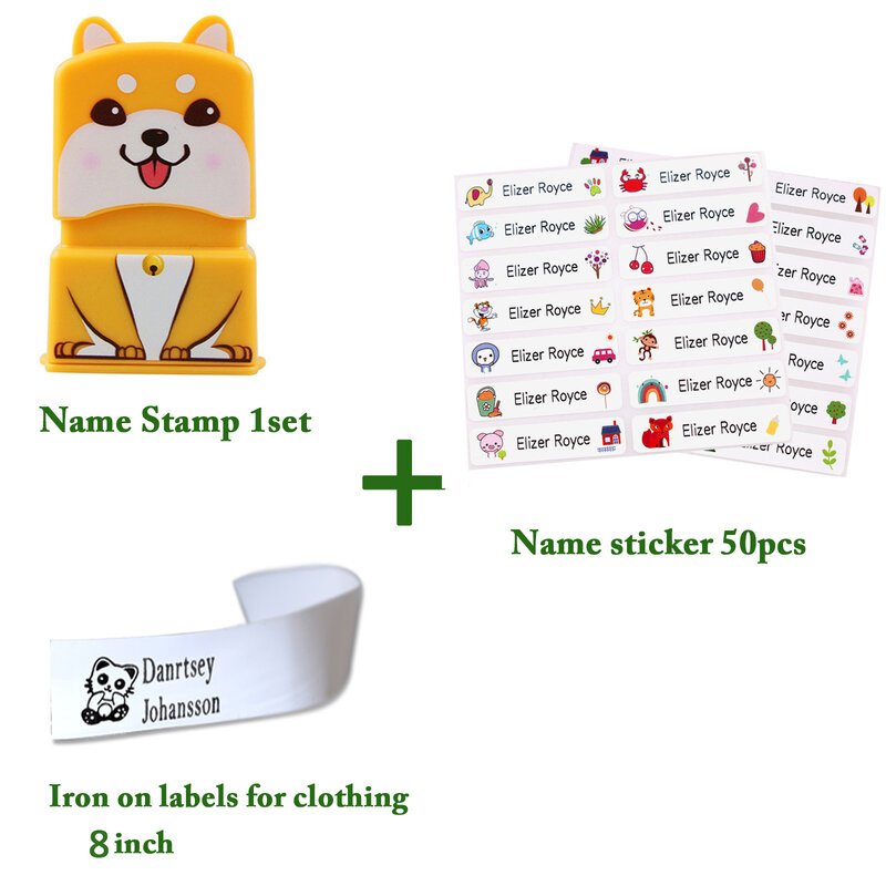 اسم مخصص ختم للطفل ملابس الأطفال المعلم لطيف DIY بها بنفسك شخصية اسم ختم Stamps للملابس الرعاية النهارية رياض الأطفال