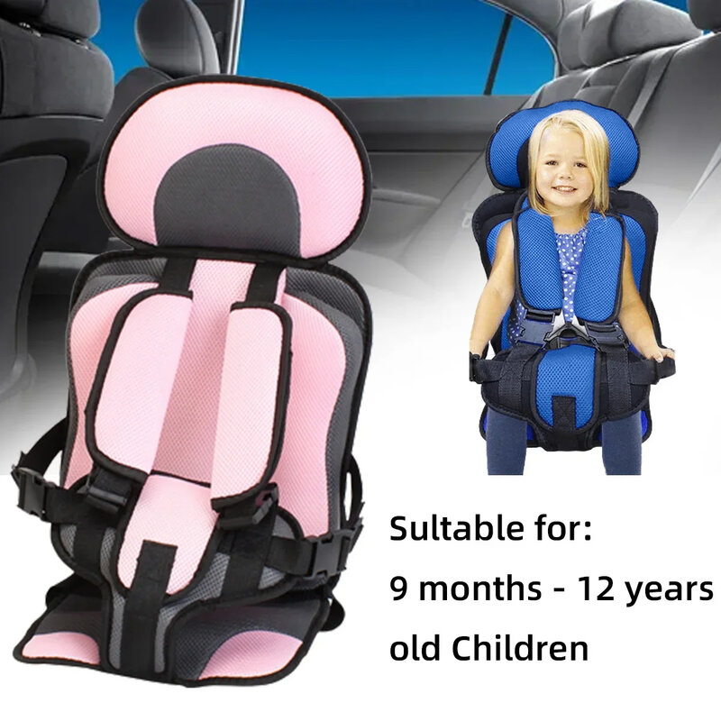 مقعد سيارة أمان للأطفال لعمر 0-12 سنة ، إكسسوارات مقعد سيارة للرضع ، كرسي مرتفع ، وسادة فخ للرحلة