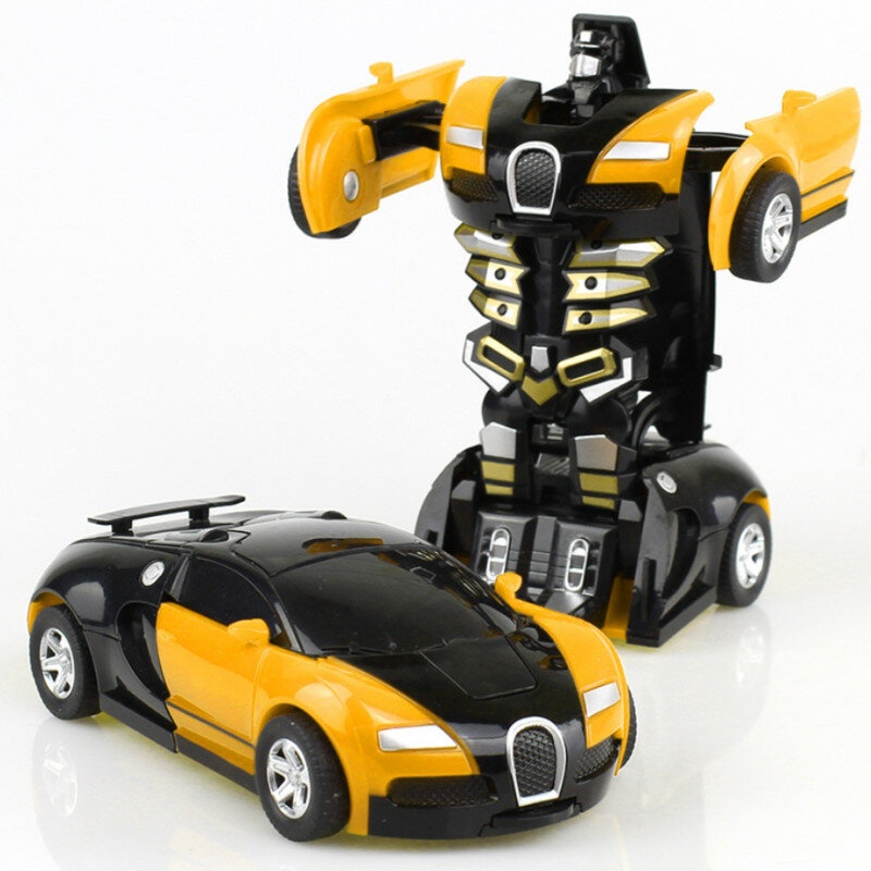 مفتاح واحد تشوه سيارات لعب التلقائي تحويل روبوت البلاستيك نموذج سيارة مضحك Diecasts لعبة الأولاد هدايا مذهلة لعبة طفل