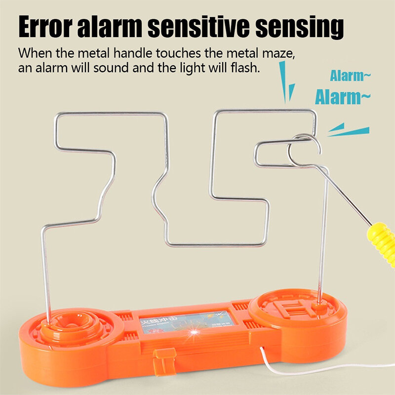 ألعاب المتاهة الكهربائية للأطفال ، سلك الطنانة ، لعبة صدمة الإصبع ، التطور الفكري ، تعليم العلوم ، مضحك