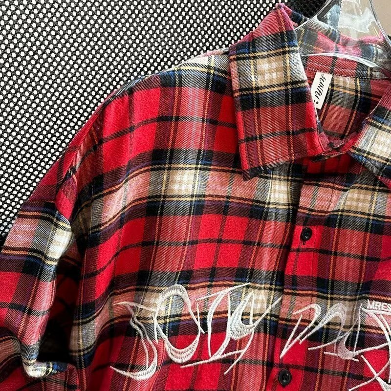 جاكيت هاراجاكت كوري للرجال ، ملابس شعبية كورية Y2K ، قميص هاواي ، قمم طويلة الأكمام ، ملابس الشارع الفضفاضة ، السترات ذات الصدر ، الموضة
