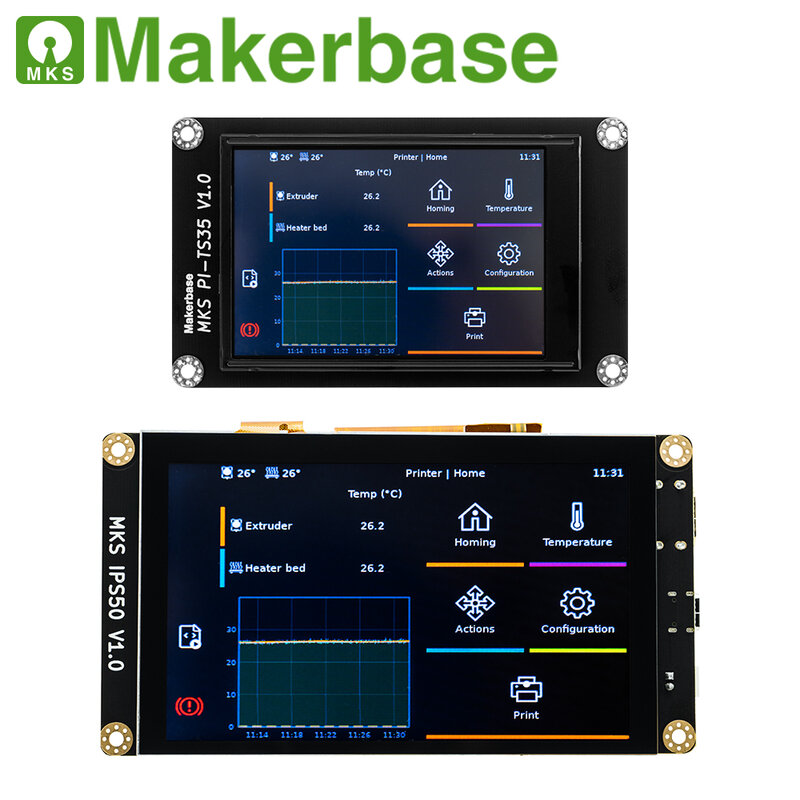 Makerbase MKS SKIPR 3D طابعة مجلس رباعية النواة 64 بت SOC يعمل Klipper و 3.5/5.0 بوصة شاشة ل Voron VS التوت بي مجلس