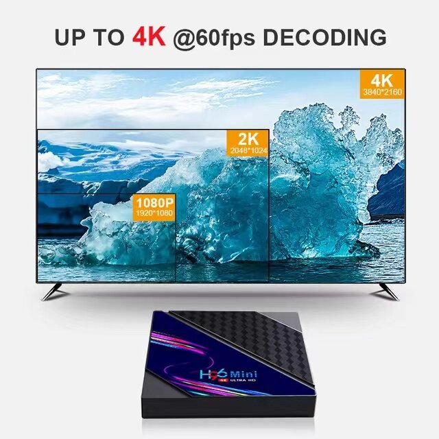الذكية H96 Mini V8 صندوق التلفزيون أندرويد 10.0 RK3228A 4K رباعية النواة 2G 16G DDR3 2.4G واي فاي مع مجانية IPTV هدية فك فيديو