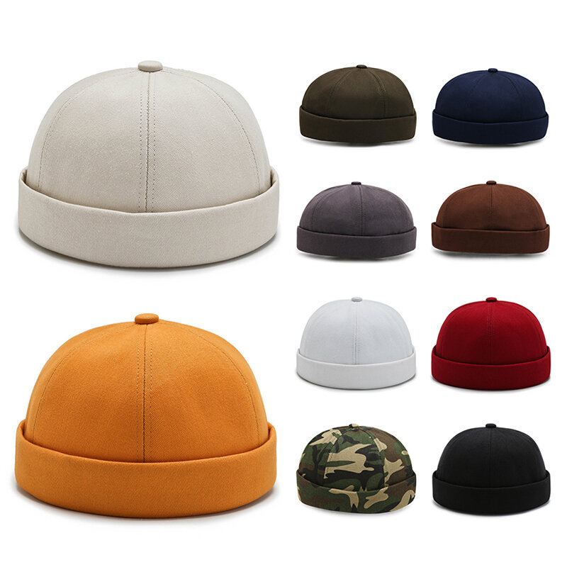 قبعة الجمجمة القطنية العتيقة للرجال ، قبعات عامل ميناء الشوارع المحمولة ، قبعة قبعة صغيرة متعددة الأغراض ، الهيب هوب ، الصيف