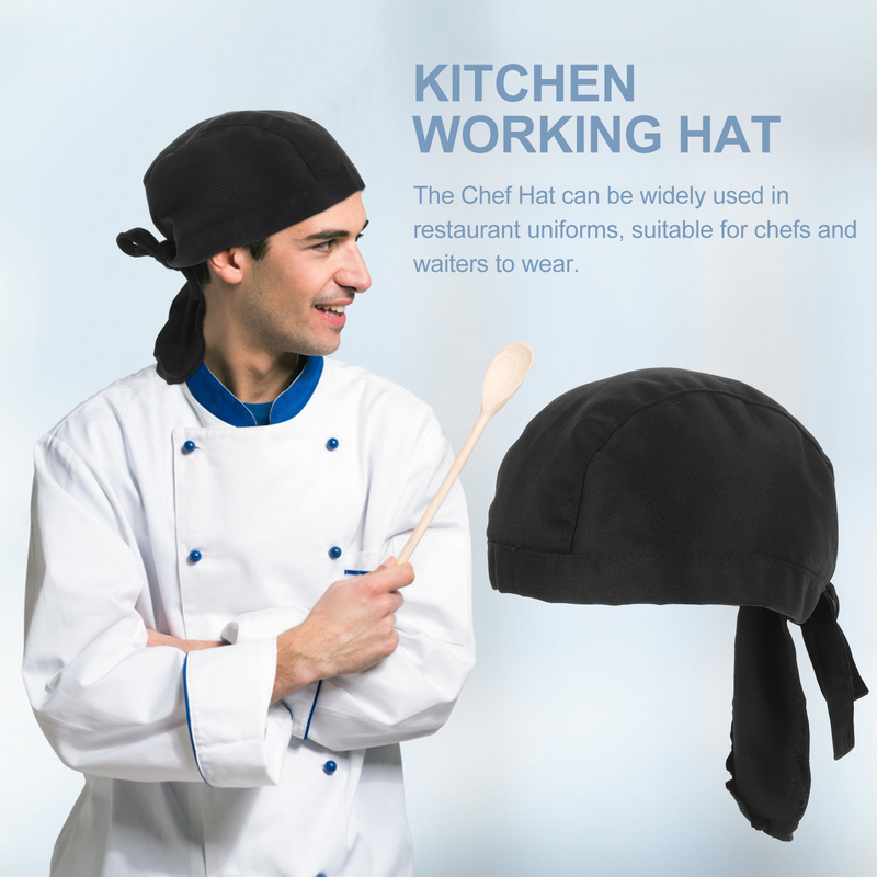 قبعة القراصنة القطنية للرجال ، عصابات الشيف الرجل ، الطبخ المطبخ ، قبعات مطعم موحدة