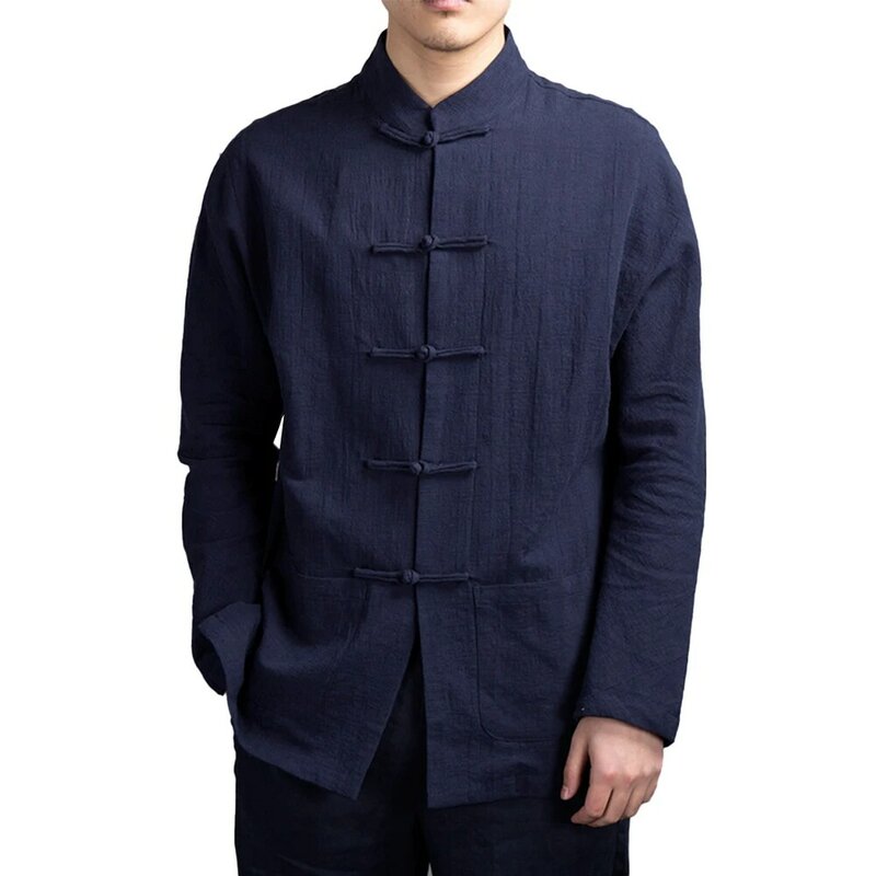 بدلة تانغ التقليدية للرجال ، قمصان على الطراز الصيني ، معطف الكونغ فو ، زي تاي تشي ، ملابس سترة