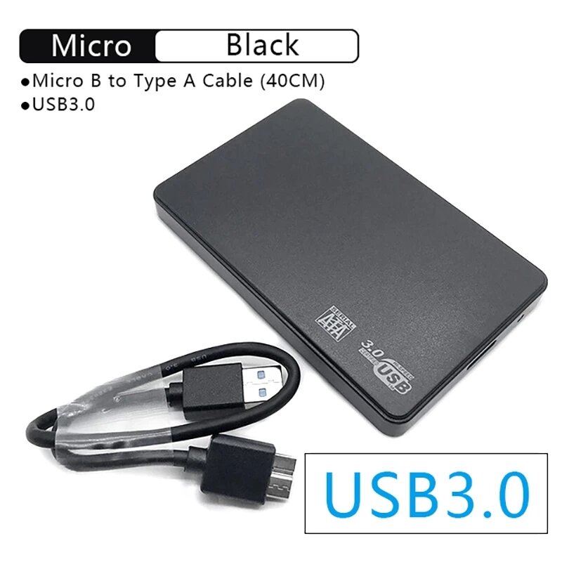Uالتايلاندية T22 2.5 "SATA إلى USB3.0 قالب أقراص صلبة الحالات القرص الصلب المحمول ل SSD تخزين خارجي HDD صندوق مع USB3.0/2.0 كابل ABS