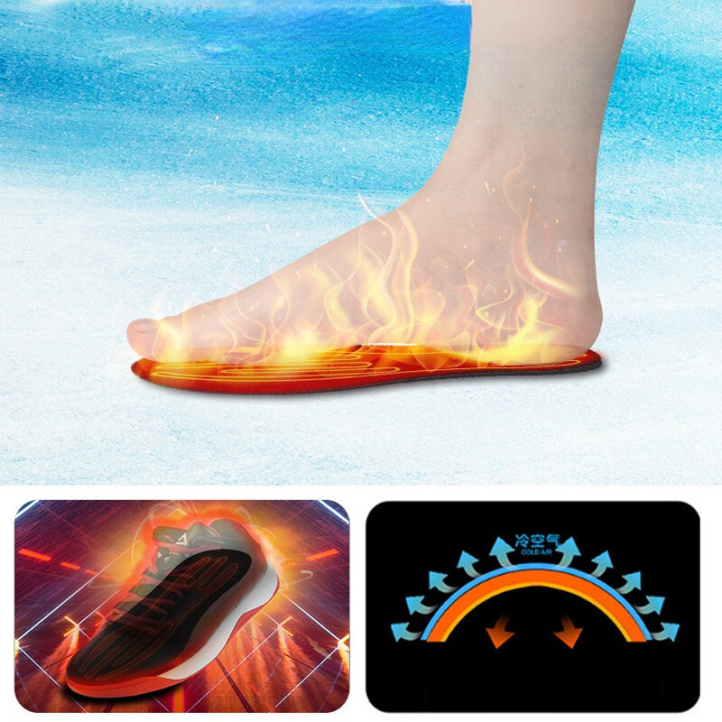 USB قابلة للشحن ساخنة النعال حجم 35-46 لتقوم بها بنفسك تخصيص الكهربائية ساخنة الأحذية وسادة للخارجية التزلج الشتاء تدفئة القدم