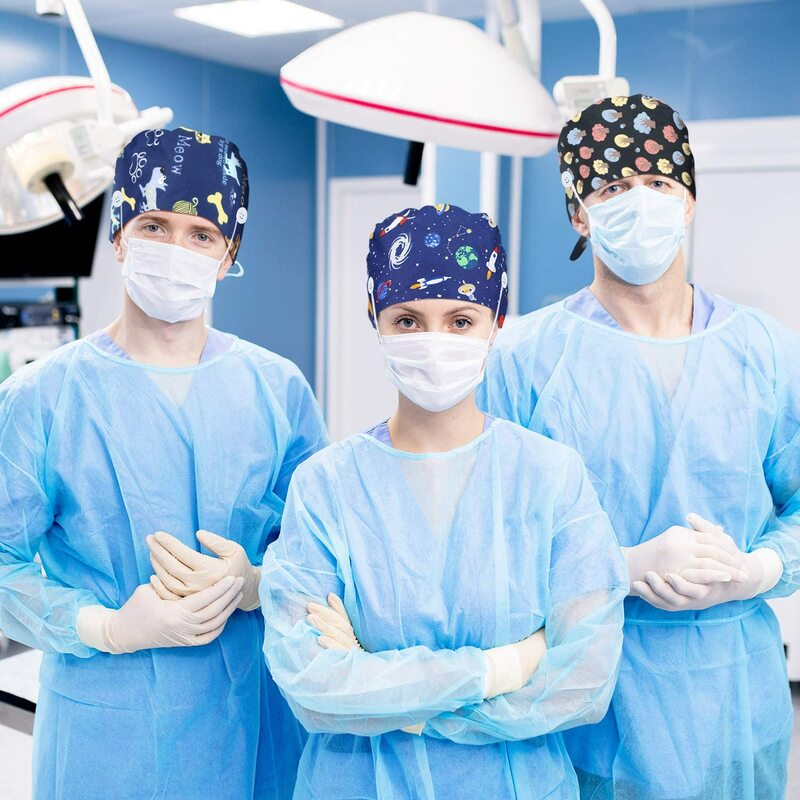 زهرة فرك قبعات الطبية الجراحية قبعة ممرضة اكسسوارات النساء الرجال 100% القطن جودة العصابة الداخلية التمريض قبعة M625