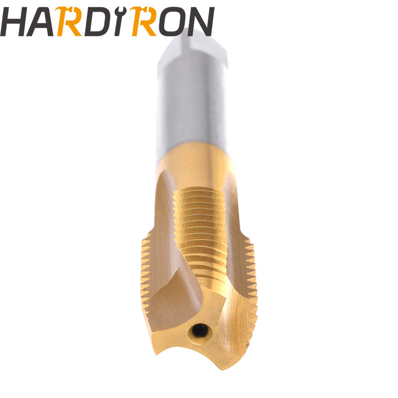 Harderon M18 X 1 دوامة نقطة الحنفية ، HSS التيتانيوم طلاء دوامة نقطة التوصيل خيوط الحنفية M18 x 1.0