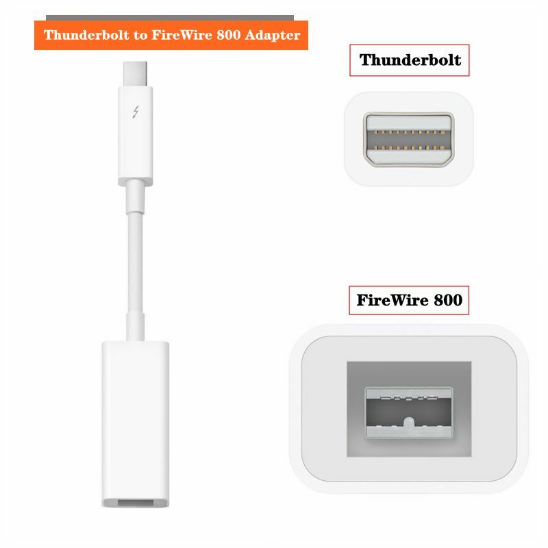محول Thunderbolt إلى FireWire ، مناسب لأجهزة ماك ، متوافق مع منافذ الصاعقة ، تفاحة لإطلاق النار ، 1394B