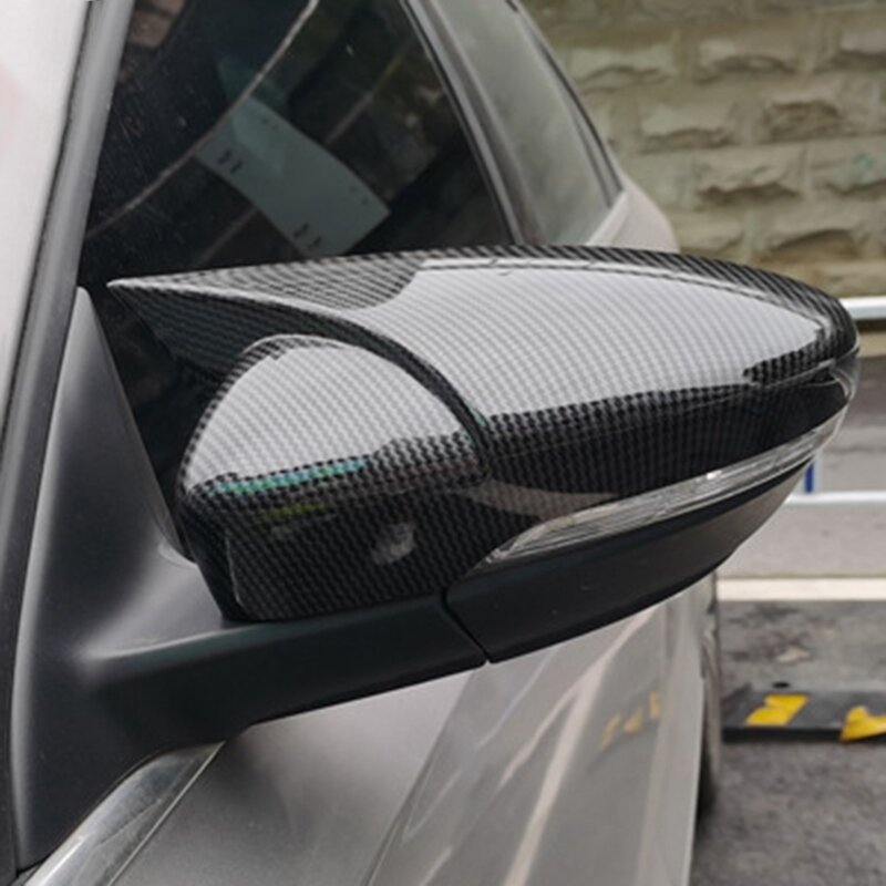 غطاء مرآة الرؤية الخلفية للسيارة من ألياف الكربون ، نمط القرن لسكودا اوكتافيا ، من ألياف الكربون