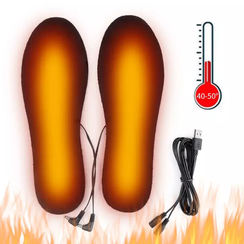USB ساخنة حذاء النعال قدم الدافئة جورب وسادة حصيرة التدفئة الكهربائية النعال قابل للغسل النعال الحرارية الدافئة للجنسين