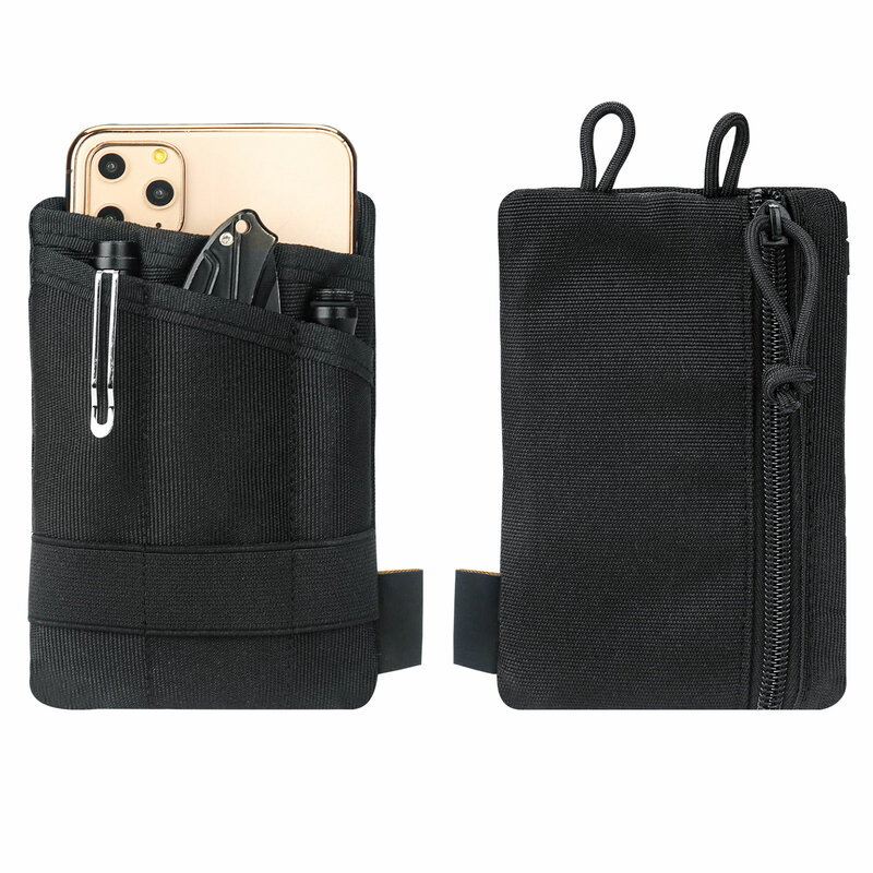 التكتيكية EDC مول الحقيبة محفظة صغيرة بطاقة مفتاح حزام الخصر حزمة التخييم التنزه عملة المحفظة