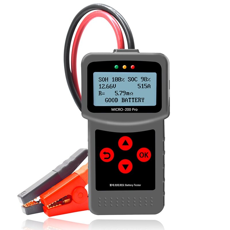 Micro-200Pro 12 فولت/24 فولت متعدد اللغات الرقمية سيارة دراجة نارية قدرة البطارية تستر التشخيص محلل أداة ل ورشة المرآب