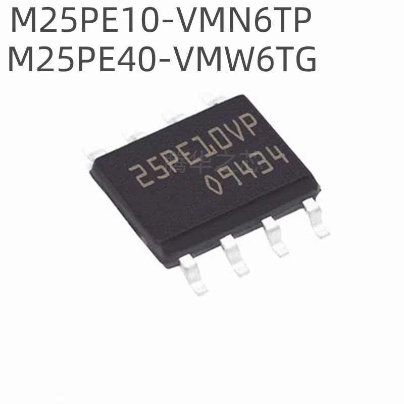 10 قطعة M25PE10-VMN6TP جديد M25PE40-VMW6TG الذاكرة المسلسل رقاقة IC حزمة SOP8 M25PE10 M25PE40