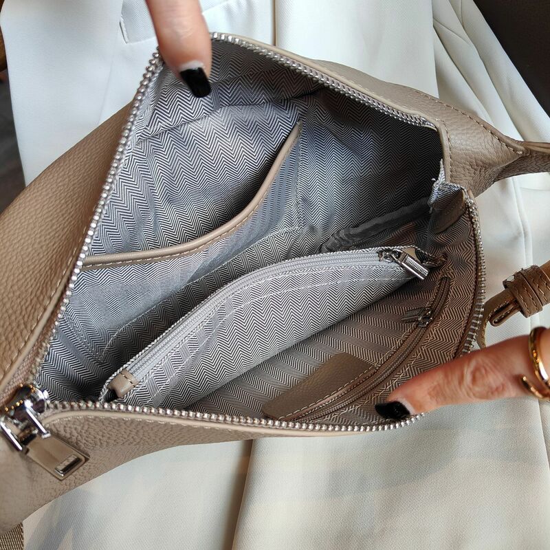 حقيبة صدر من الجلد الطبيعي ، حزام كتف عريض ، حقيبة كروس بودي كاجوال ، حقيبة خصر ناعمة ، جودة عالية ، جديدة ،