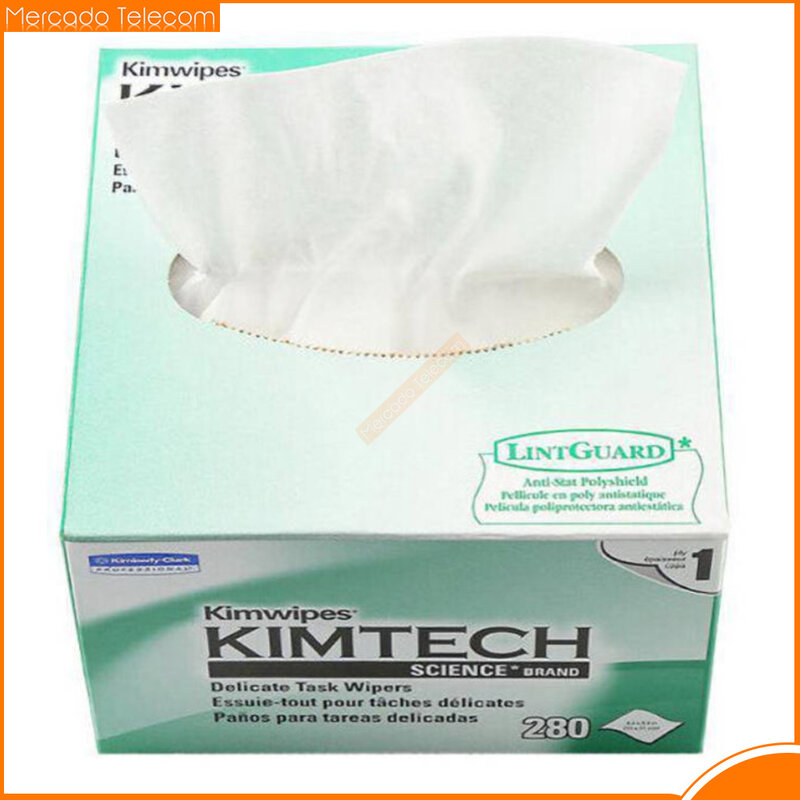 Kimtech-kimwipes لتنظيف الألياف البصرية ، ورقة ضد الغبار ، 280 قطعة/صندوق