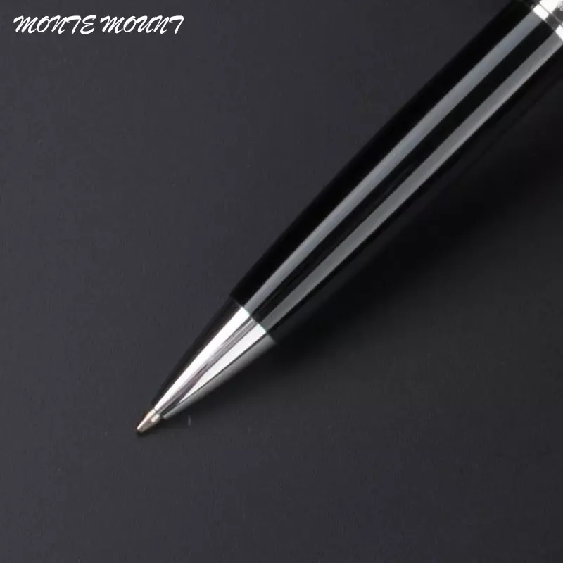 قلم حبر جاف متوسط الحجم ، توقيع قبعة سوداء ، مكتب عمل ، قلم بكرة دوارة فاخر ، جودة عالية