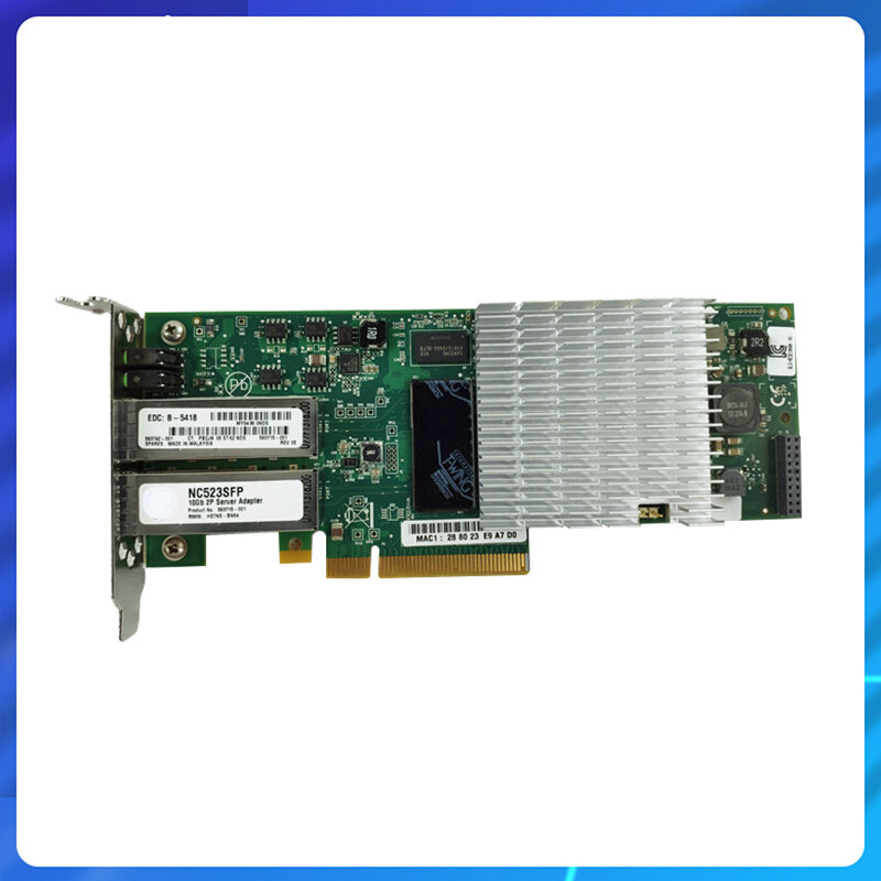 الأصلي ل NC523SFP ثنائي المنفذ 10GbE QLE3242 10G الألياف البصرية بطاقة الشبكة 593742-001 593715-001 PCIe خادم محول PCI-e المجلس