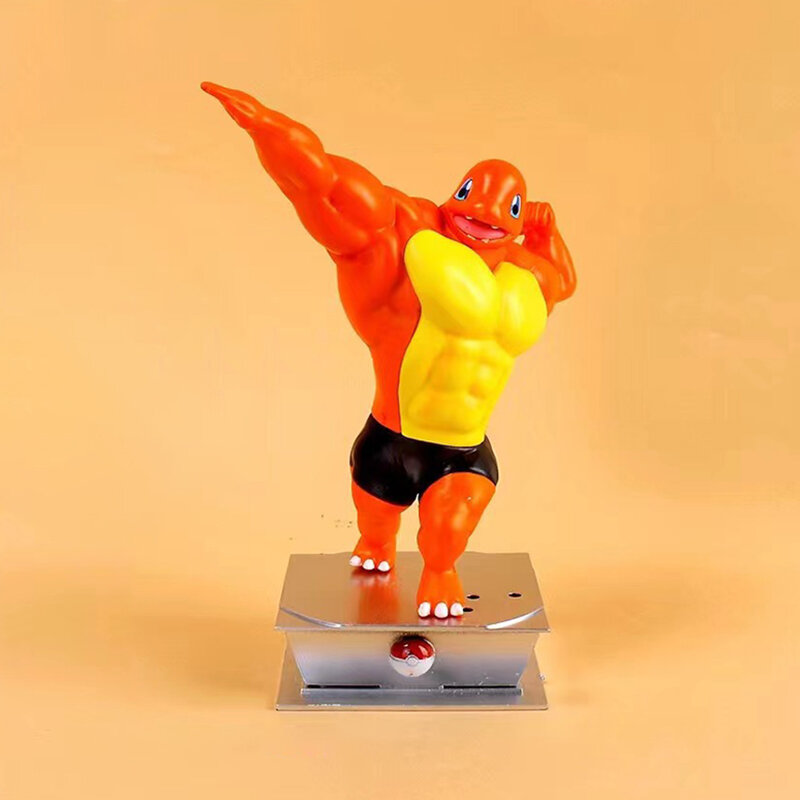 بوكيمون الصالة الرياضية عمل الشكل ، رجل العضلات ، Charmander ، Bulbasaur ، السنجاب ، نموذج صالح ، أنيمي تمثال اللعب ، شخصيات اللياقة البدنية ، 18 سنتيمتر