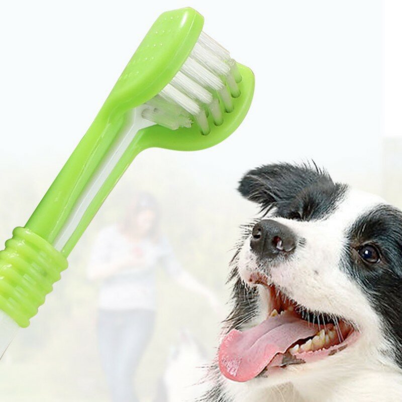 فرشاة أسنان الحيوانات الأليفة ثلاثية الجوانب ، تنظيف أسنان الكلب ، فرشاة الشعر الناعم للكلاب ، منتجات تنظيف فم القط