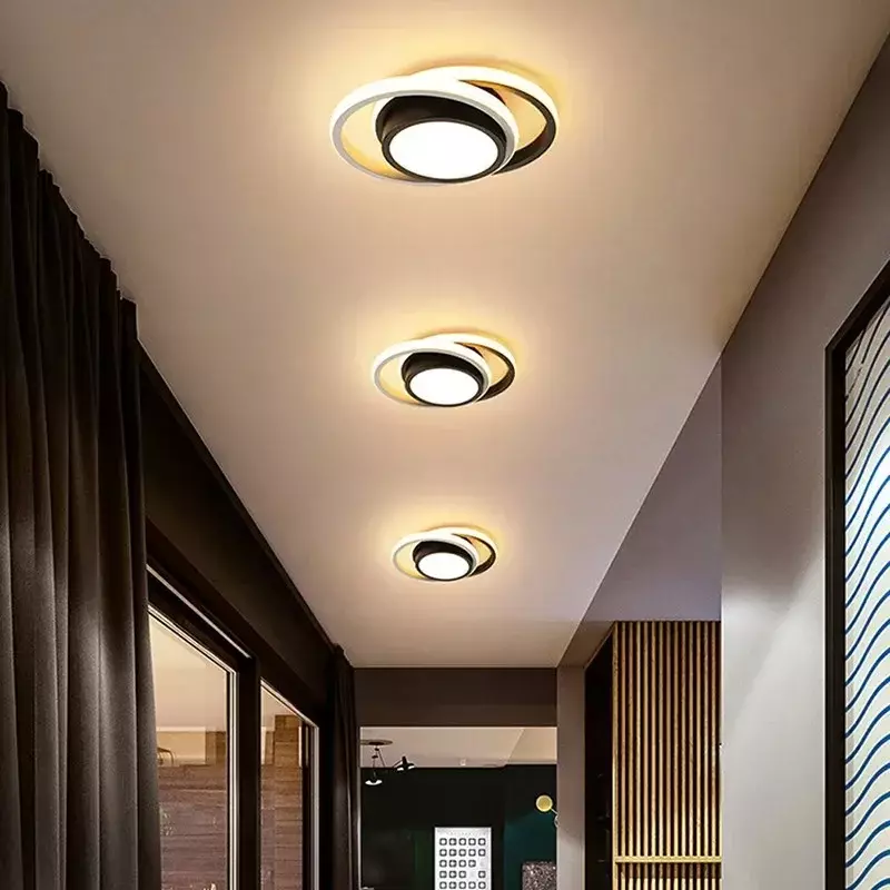 صغير الحديثة LED ضوء السقف 2 خواتم التصميم الإبداعي مصباح السقف تركيبات الإضاءة في الأماكن المغلقة الممر شرفة الممر مكتب بريق