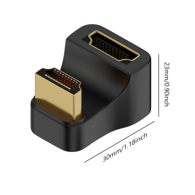 HDMI-متوافق محول الفاصل ذكر إلى أنثى إلى HDMI-متوافق ذكر محول محول 180 درجة محول موسع 8K/60Hz